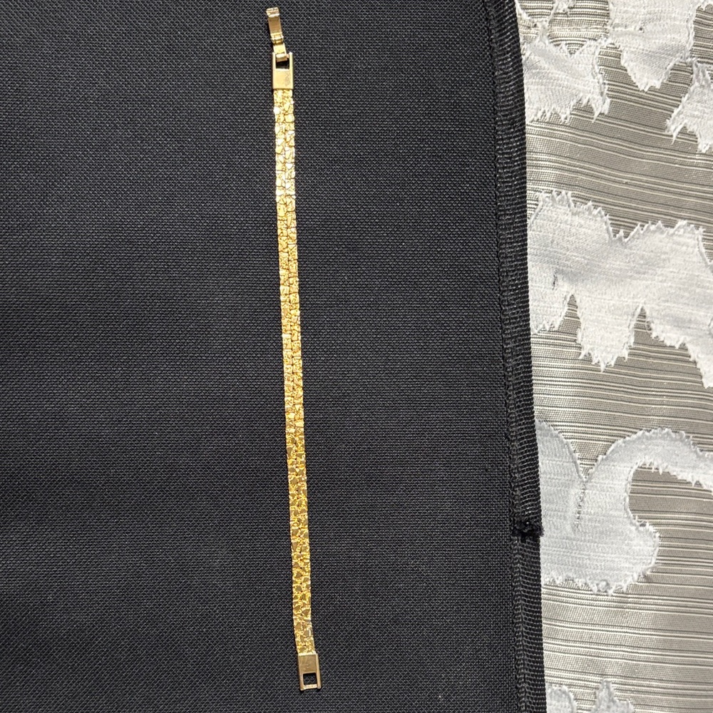 Faux gold nugget bracelet